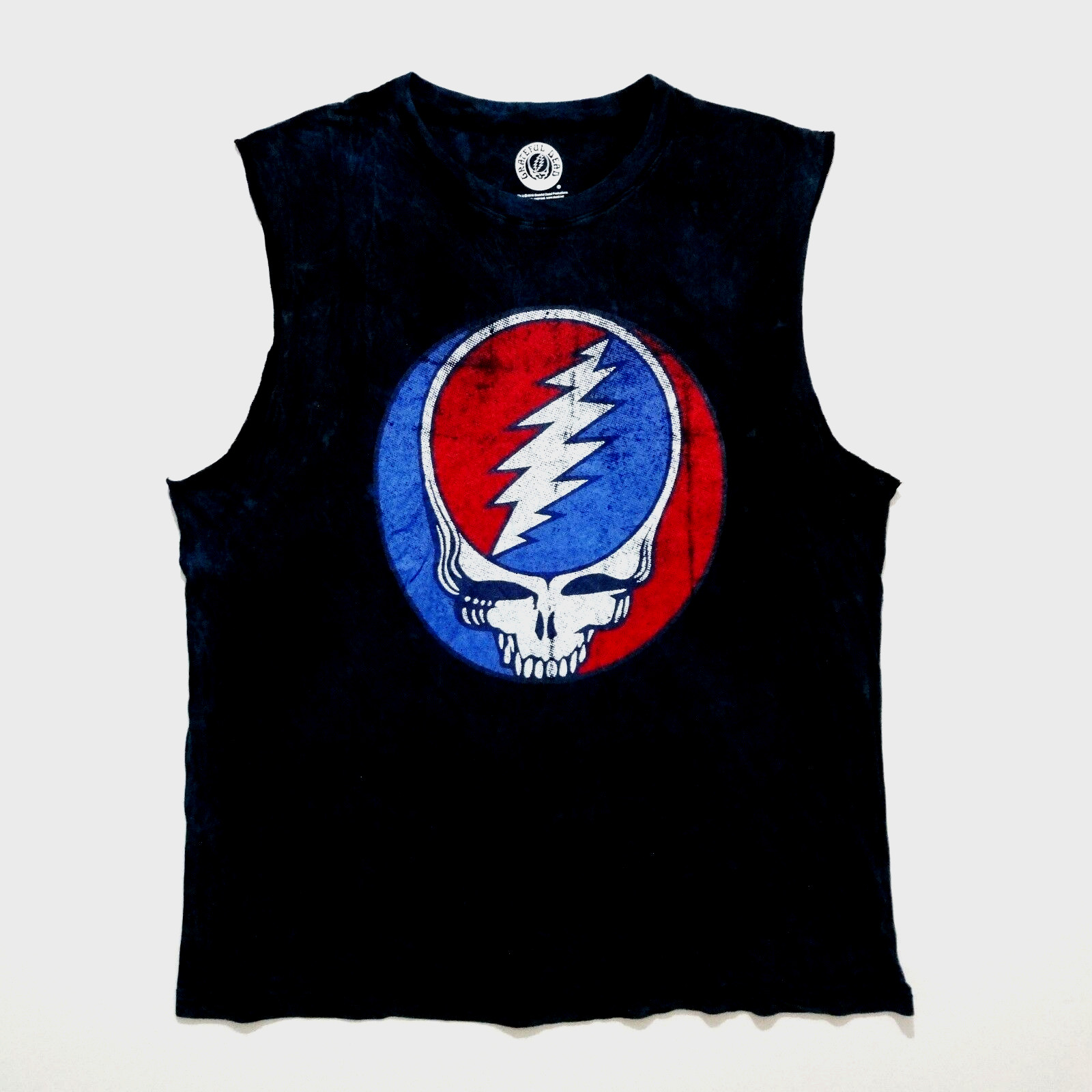 Grateful Dead Shirt T Shirt Sleeveless GD Steal Your Face GDP 2016 Blue XL New