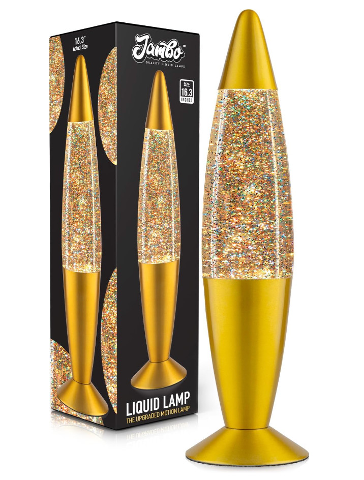 Jambo 16-Inch Rainbow Glitter Lamp I Beautiful Liquid Lamp