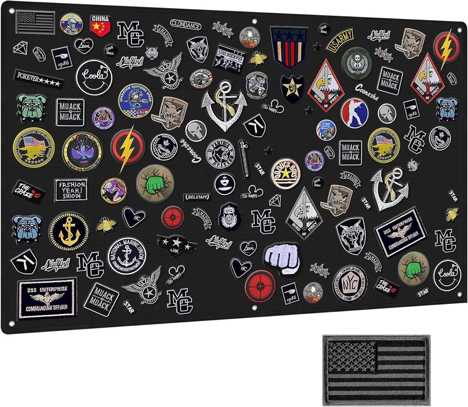 Tactical Board Patch Organizer Holder Display with Loop Surface 23.6"X17.7"