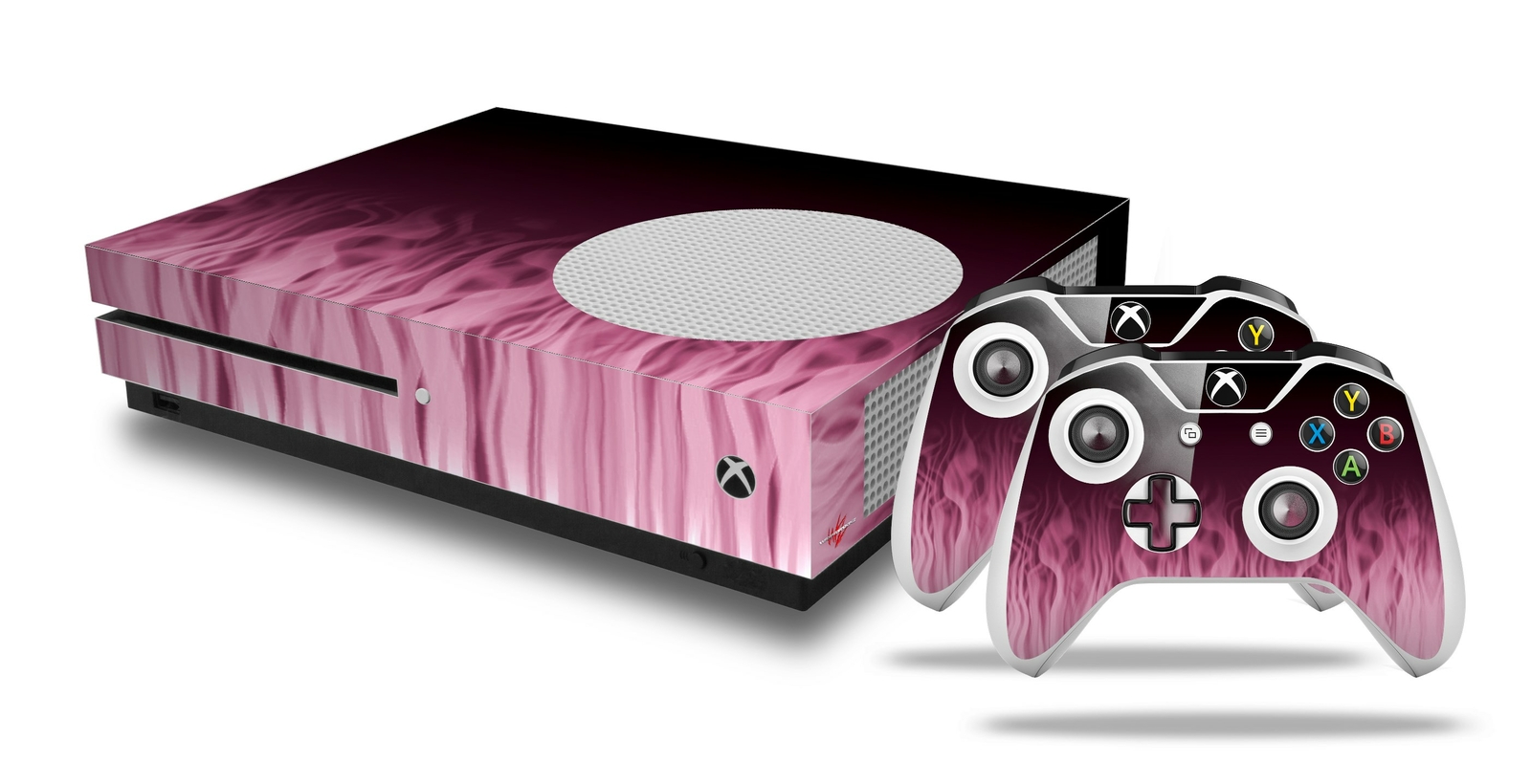 Skin XBOX One S Console Controller Fire Pink
