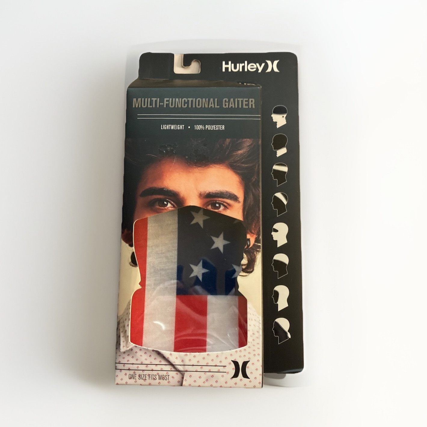 Hurley Multi-Functional Gaiter Adult American Flag One Size New in Box