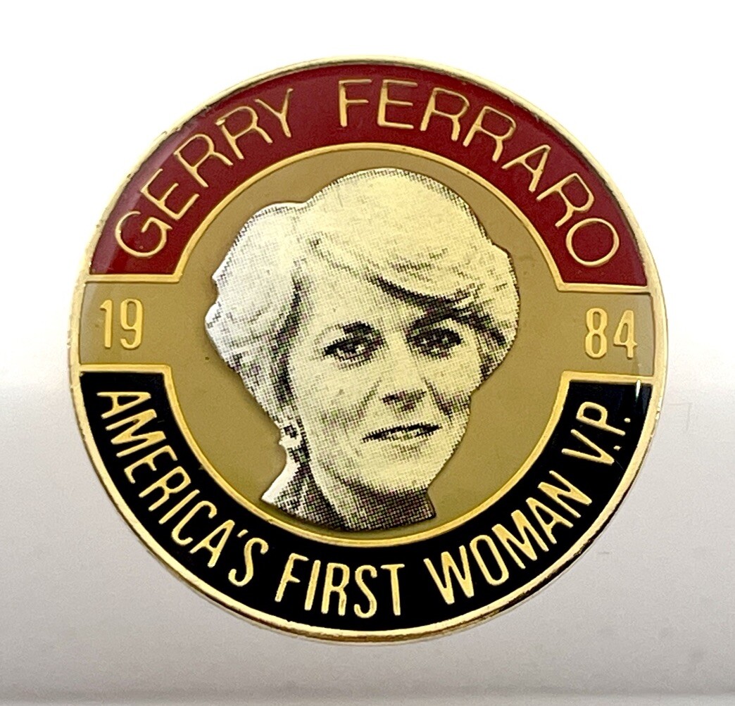 VP Presidential Political Gerry Ferraro 1984 Gold Toned First Woman VP Mint Rare