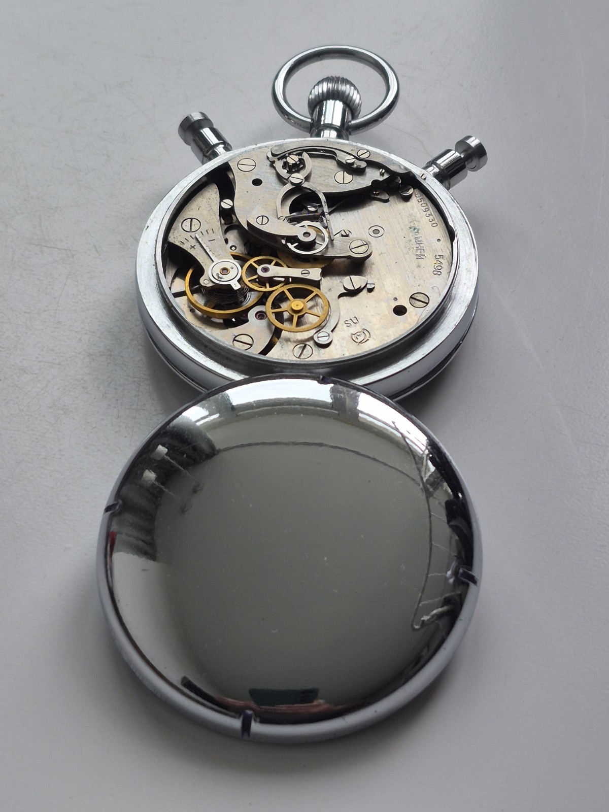 Vintage Soviet SLAVA Stopwatch Chronometer Mechanical (Split Second SDS--pro)