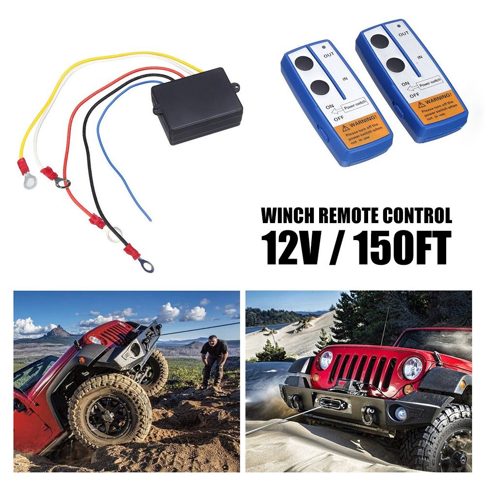 Wireless Winch Remote Control 150ft Receiver Twin Switch Handset Easy Install US