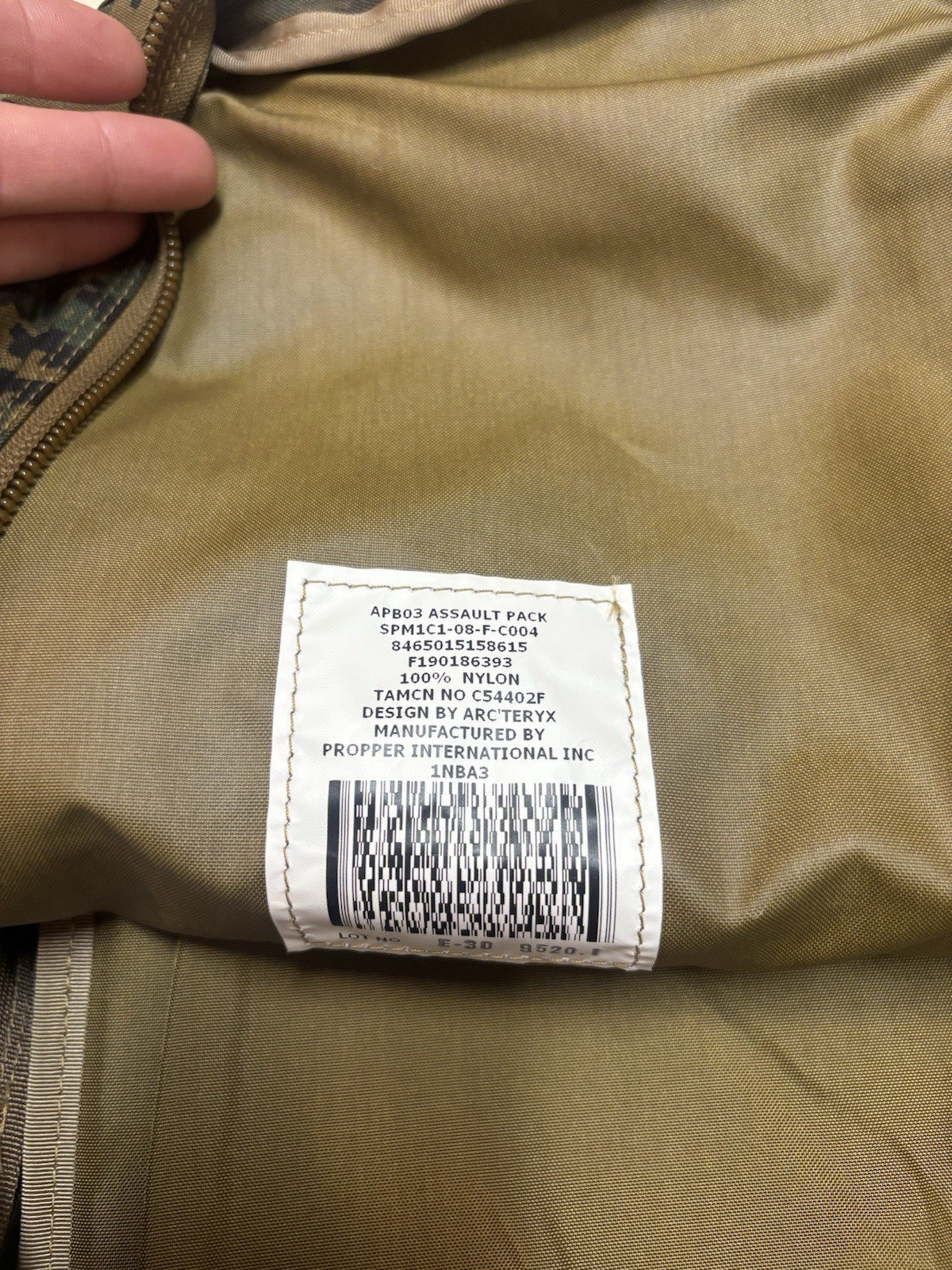 Arc'tery Propper APB03 USMC ILBE Assault Pack MARPAT Backpack Military Recon
