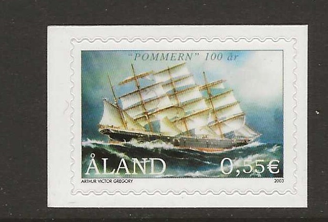 Aland Finland 2003 sailiingboat "Pommern" ship MNH (f224)