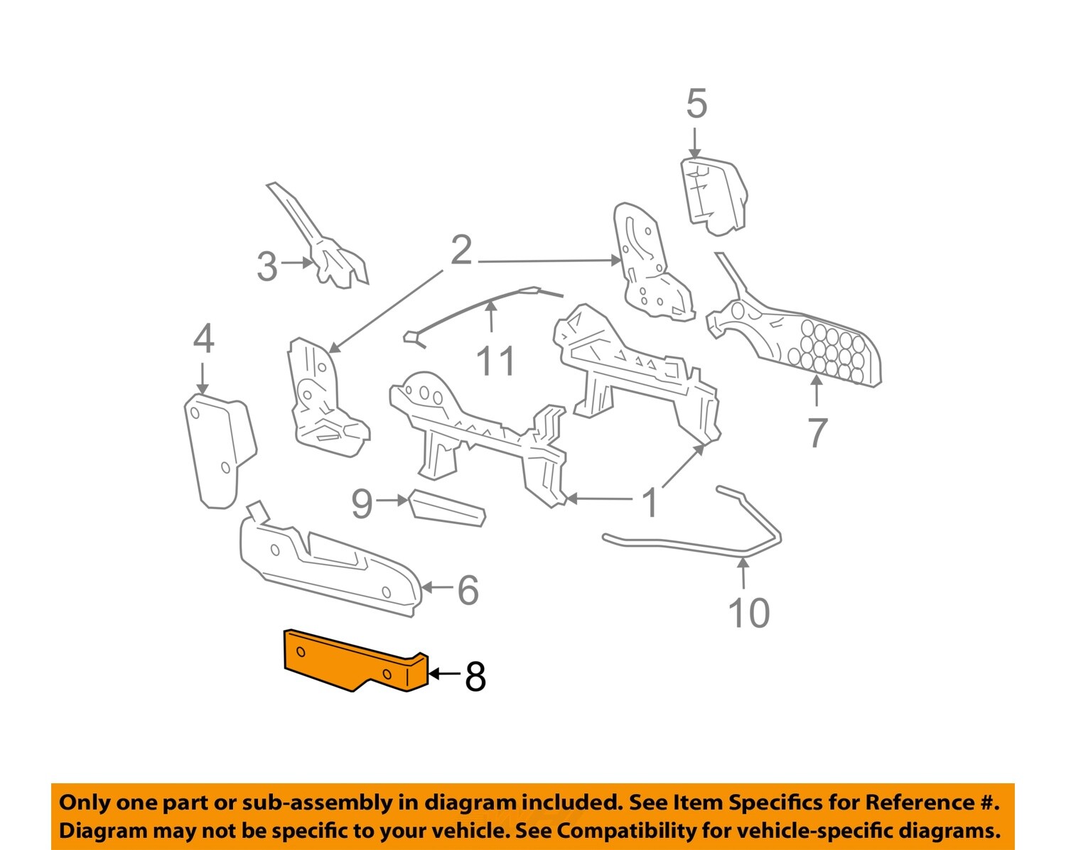 GM OEM 06-09 Equinox Seats Tracks Tracks Components-Outer Filler 89045468