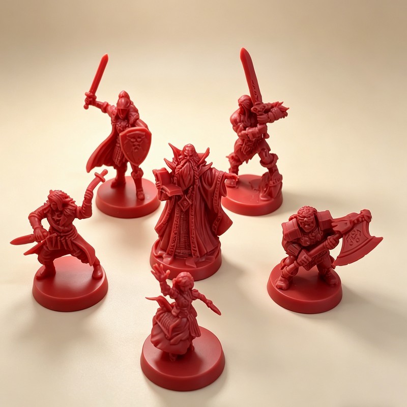 6pcs Mentor Dwarf Knight Rogue Hero Warriors Heroquest Board Game Minis Toy
