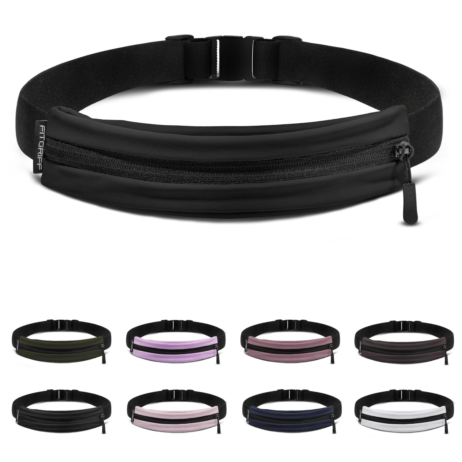Fitgriff® Running Belt V2 for Men & Women - Slim Fanny Pack, Phone Holder f