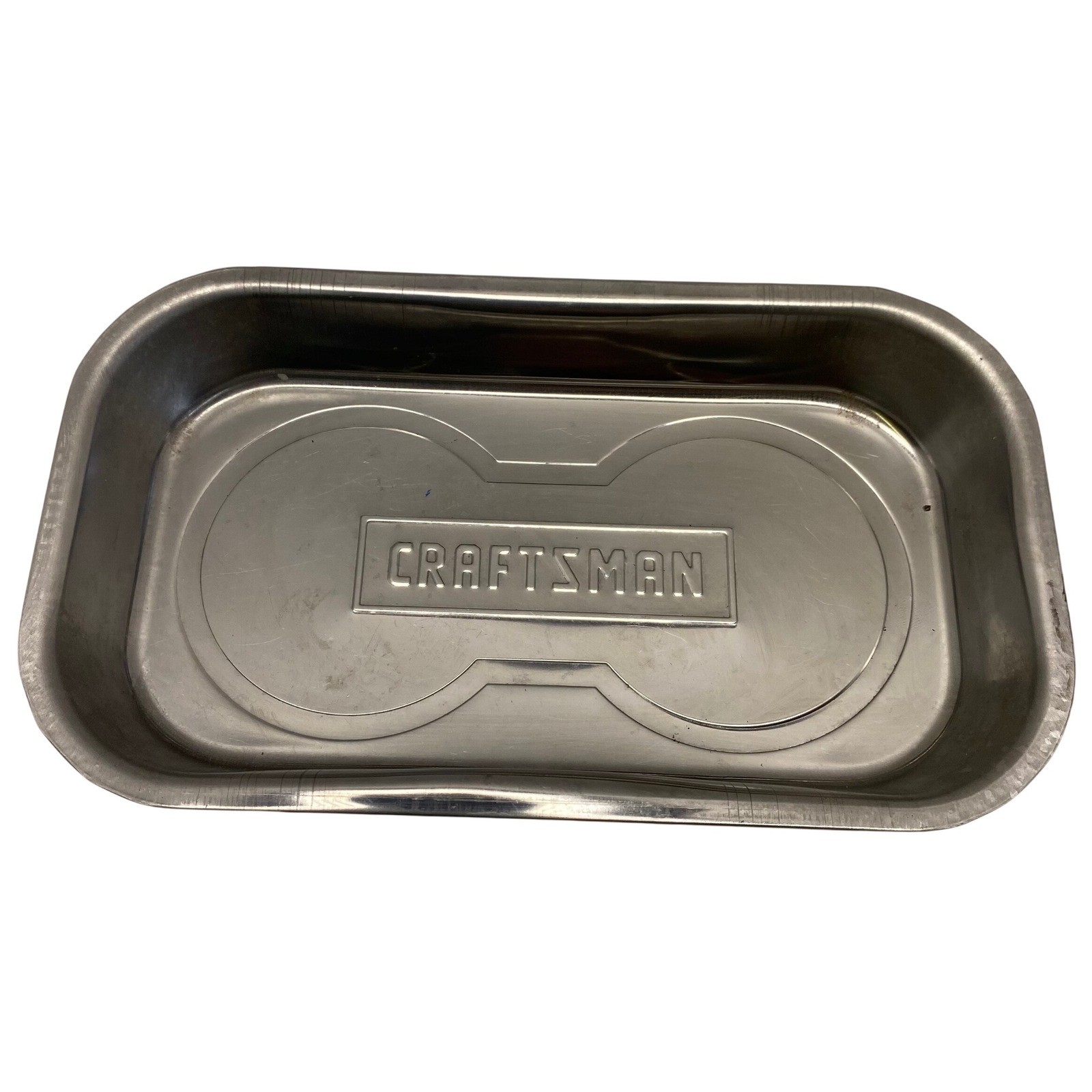 Craftsman Magnetic Parts Tray Stainless Steel Rectangular Tool Organizer 5X9 in