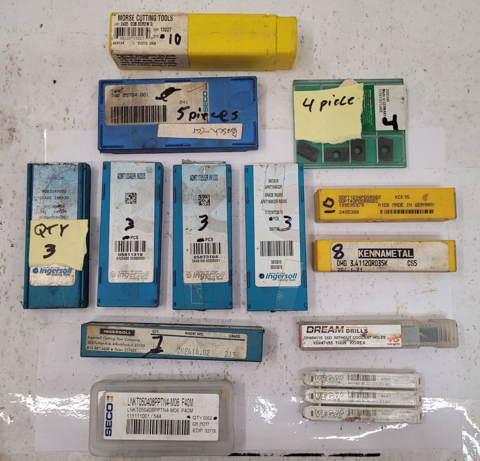 Assorted Carbide Tooling, Inserts, Drill Bits