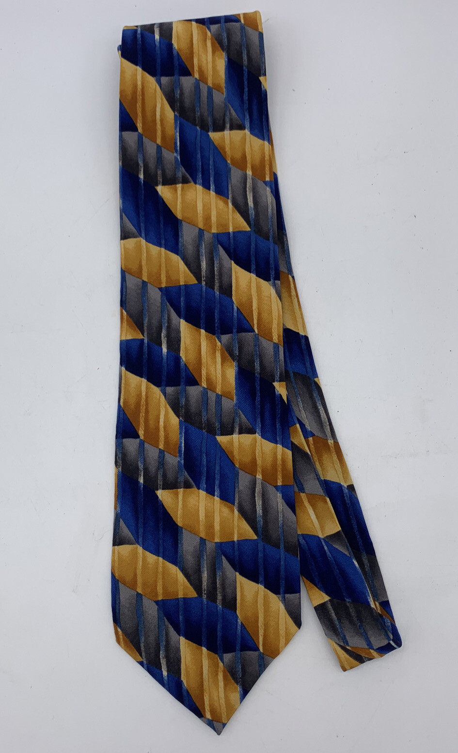 Grateful Dead Crazy Fingers Third Set 100% Silk Tie Made USA Blue & Gold
