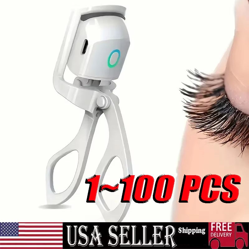 Long Lasting Electric Heated Eyelash Curler USB Rechargeable Makeup Curling Tool