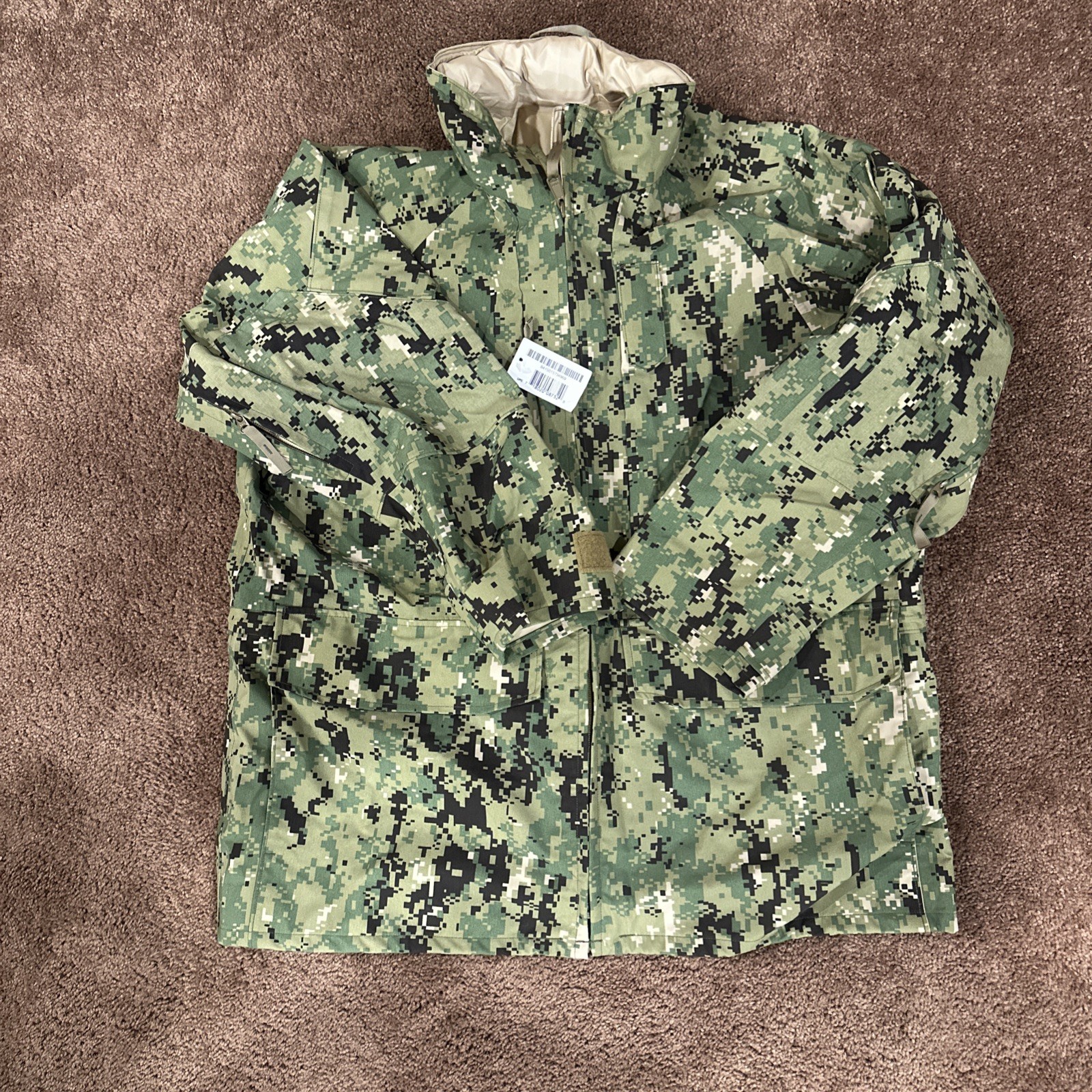 Navy Working Uniform Parka NWU Type III Woodland Large Reg Military Camouflage