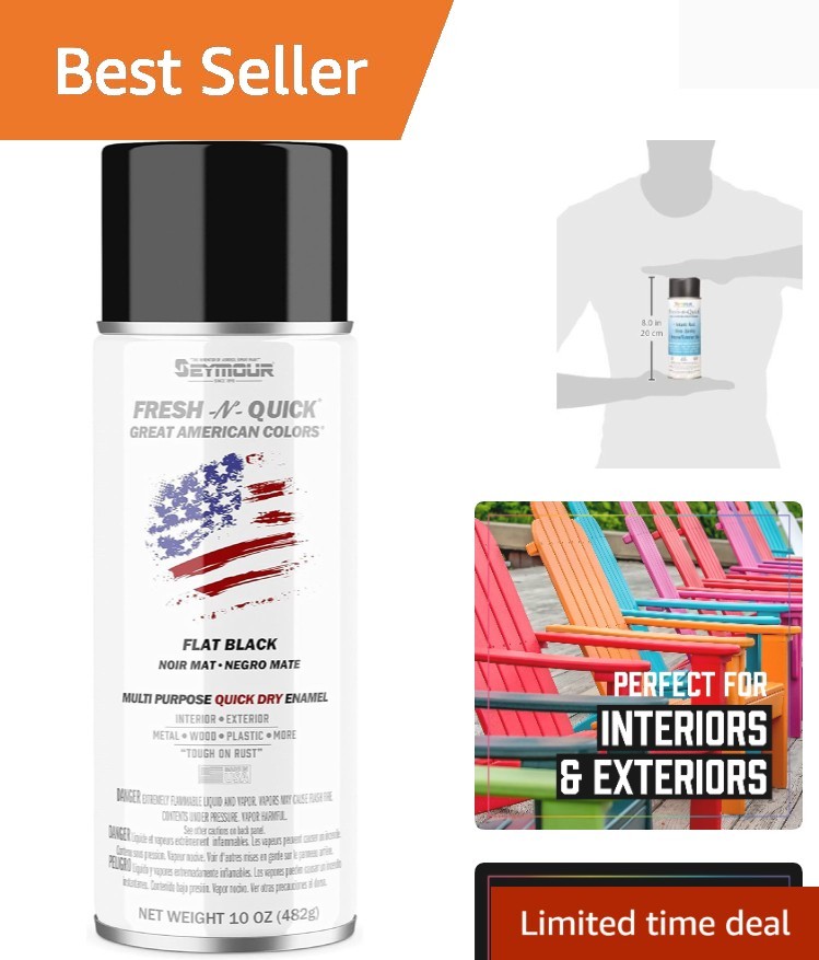 High-Quality Flat Black Spray Enamel - Perfect for Wicker & Outdoor Furniture