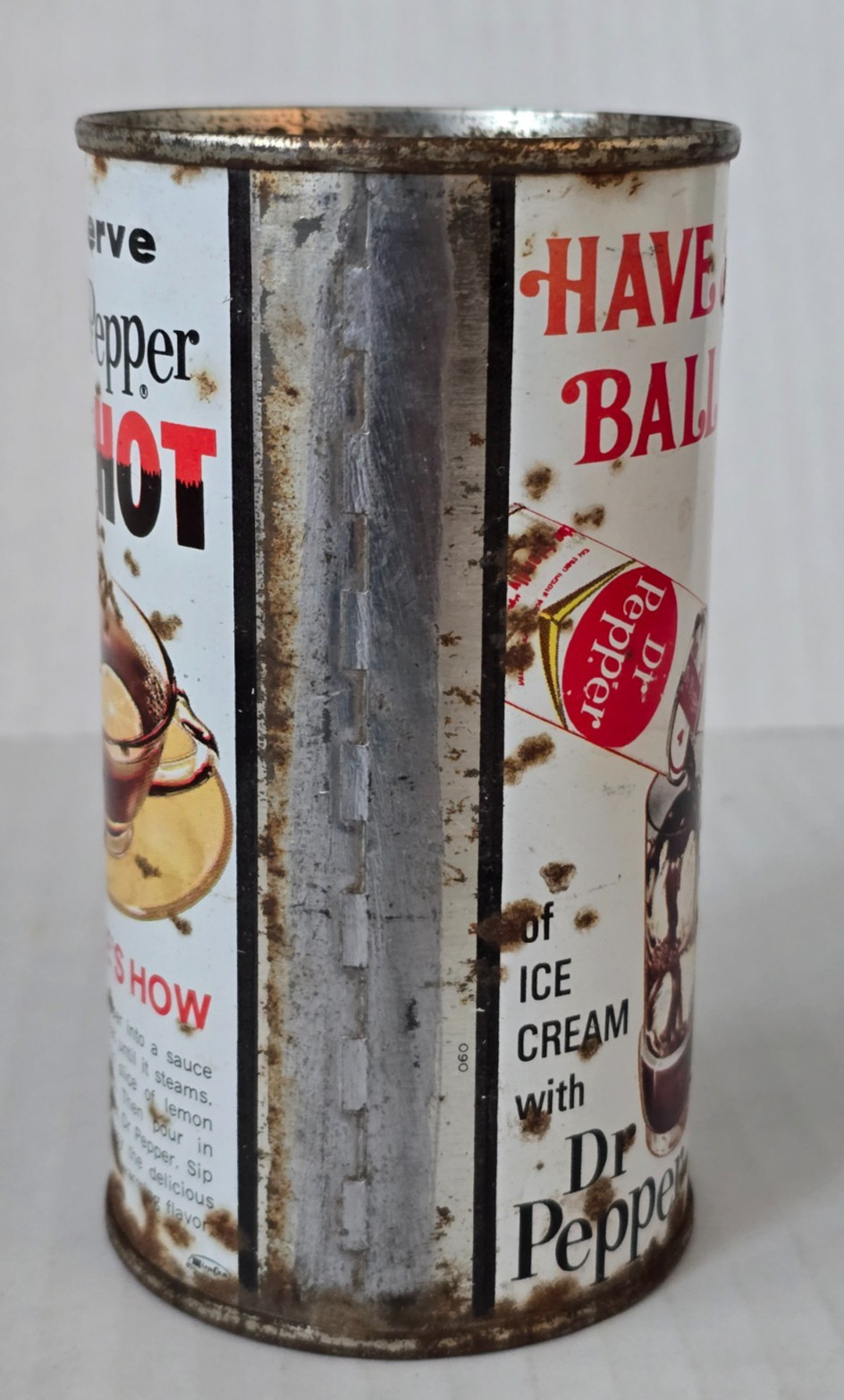 Vintage 1965 Dr Pepper Chevron Soda Can Pull Tab