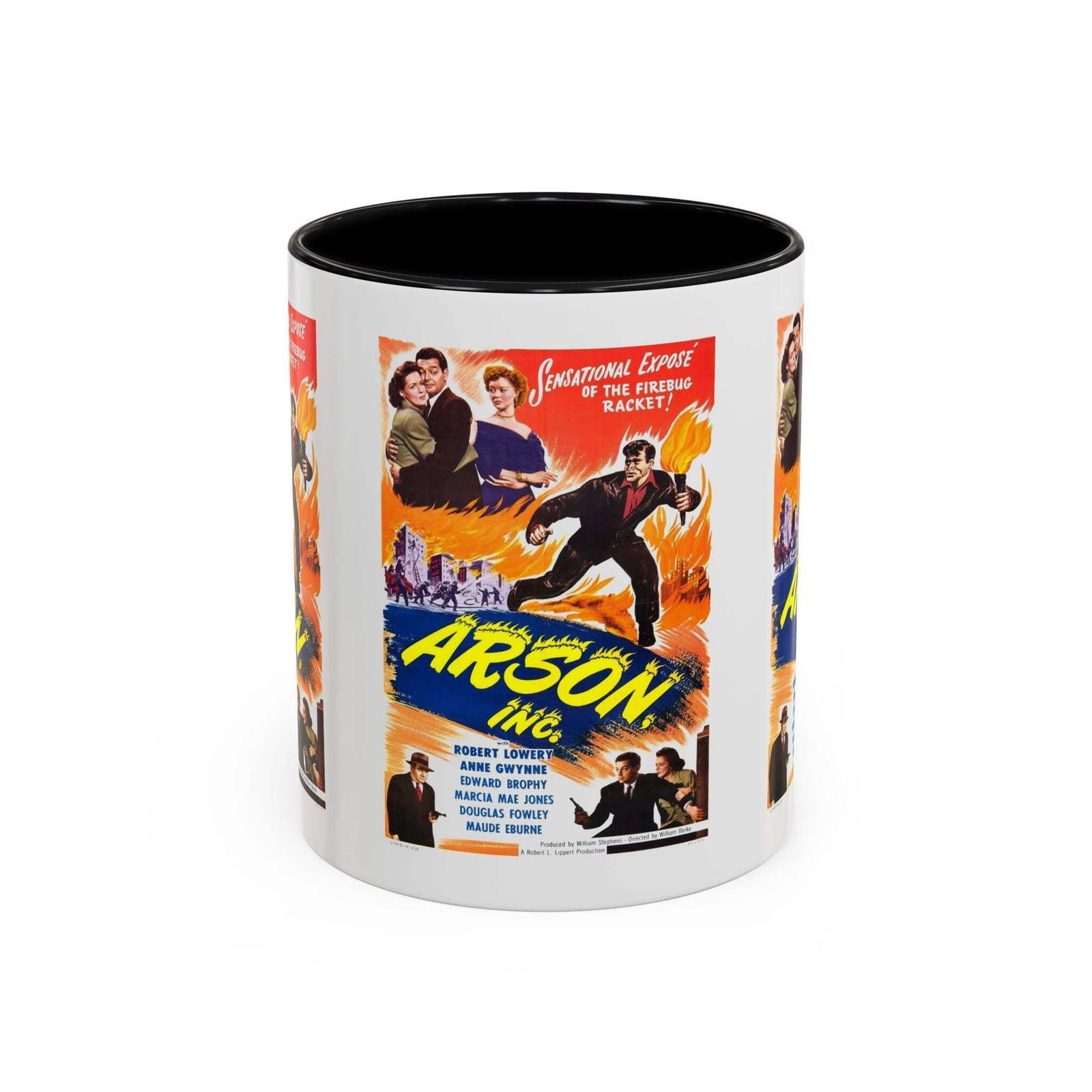Cult Classic Movie Poster Art Accent Coffee Mug (11, 15oz) - Arson Inc. 1949