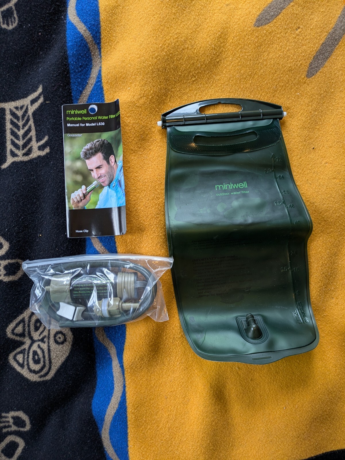 Miniwell Portable Water Filter L630 w/ Bag - New In Package DIY Bacteria Cleaner