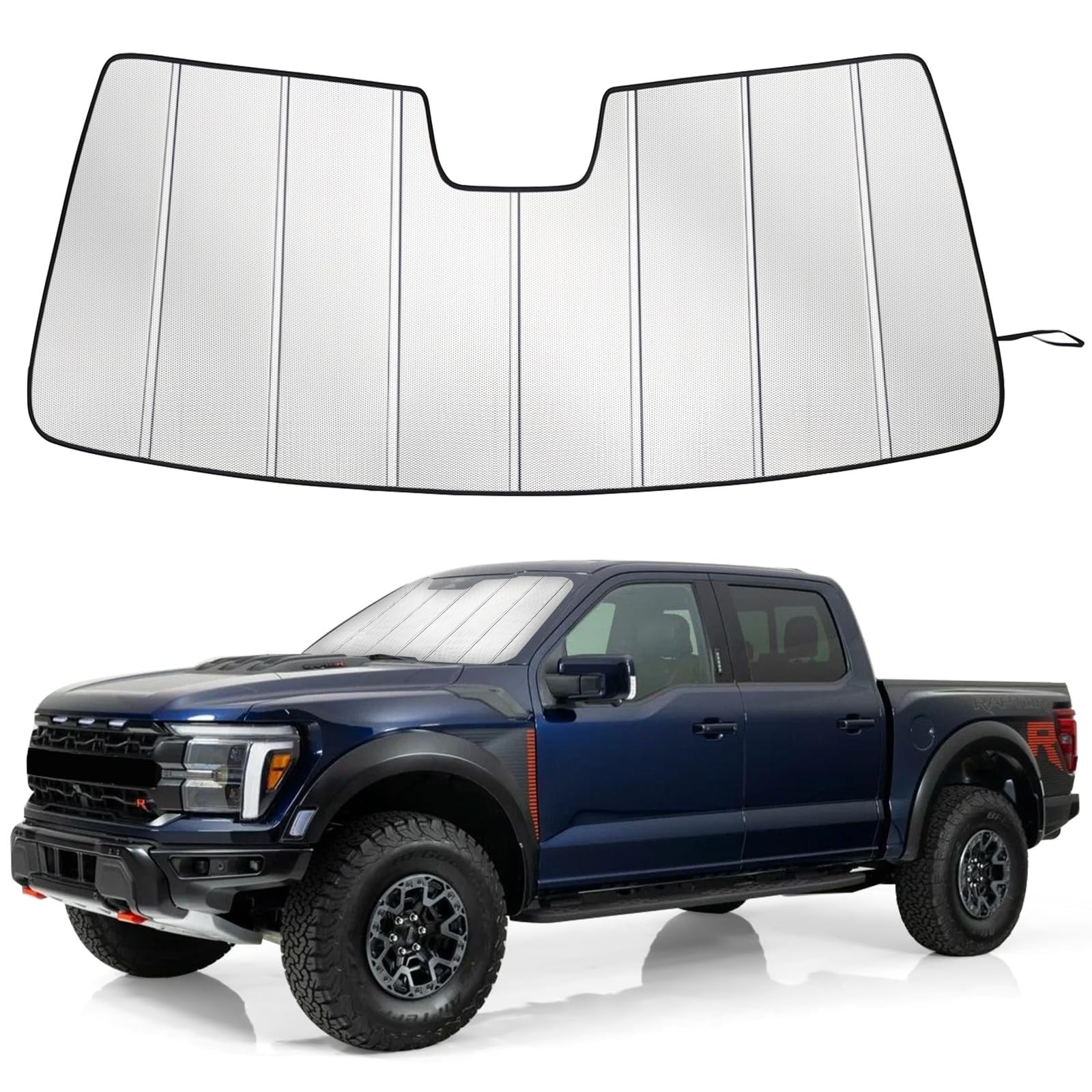 Windshield Sun Shade Compatible with Dodge Ram 2019-2026, Foldable Truck Suns...