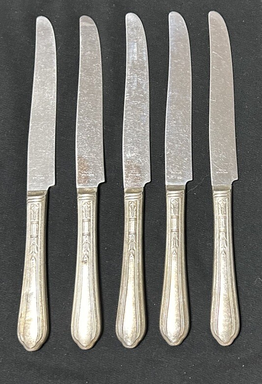 5 PC. Knives Vintage Tudor Stainless Steel Lightweight Intricate design