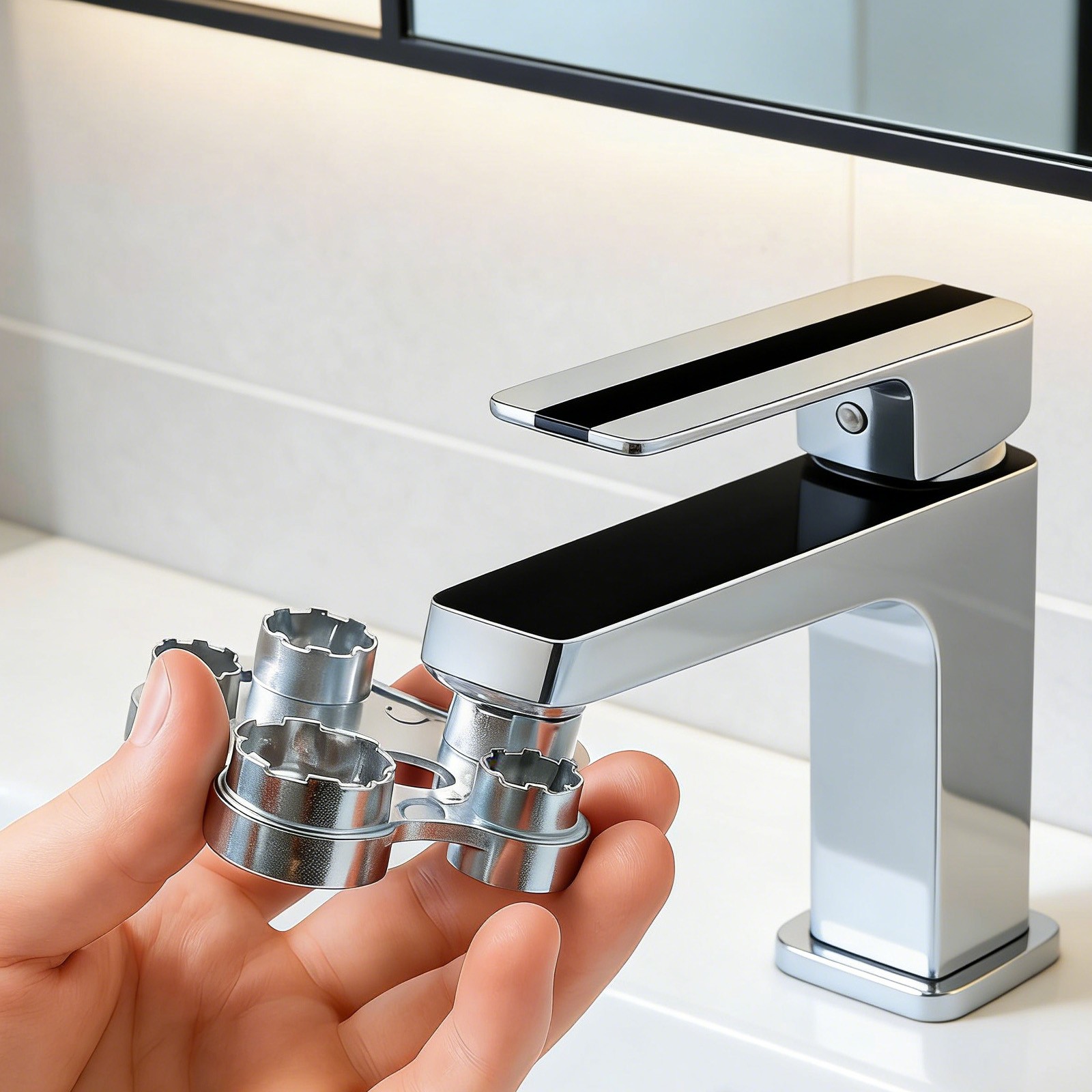 Stainless Steel Faucet Bubbler Wrench Disassembly Tool Silver