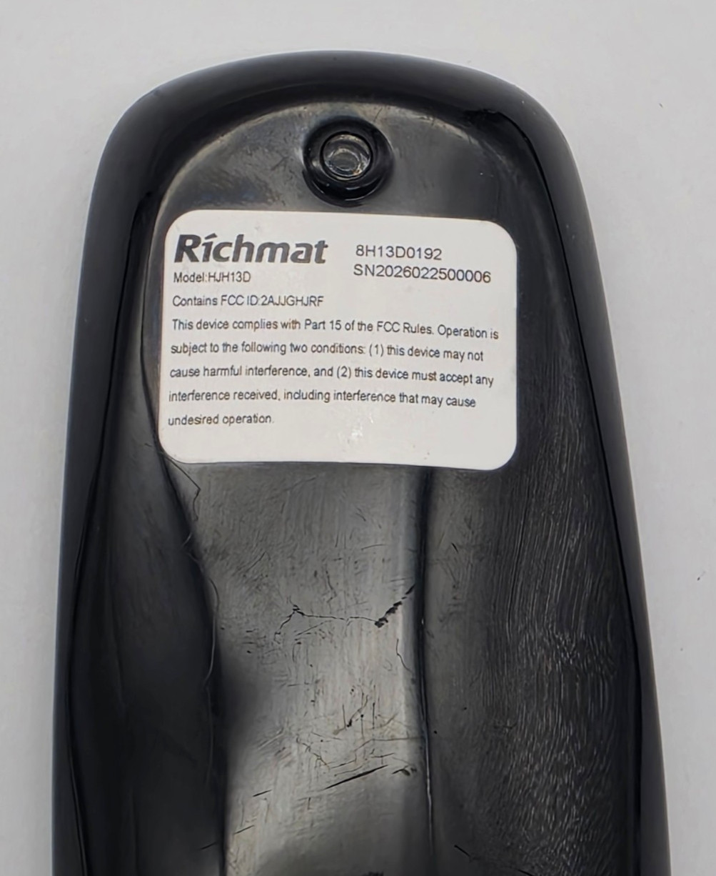 Richmat HJH13D Adjustable Bed Remote - Black