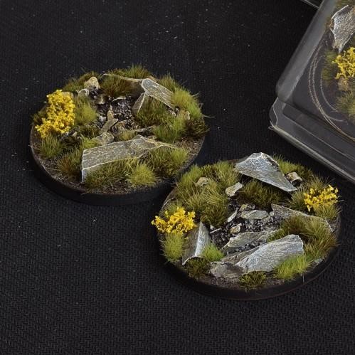 Basing Material and Textures Battle Ready Bases: Highland - Round 60mm (x2)