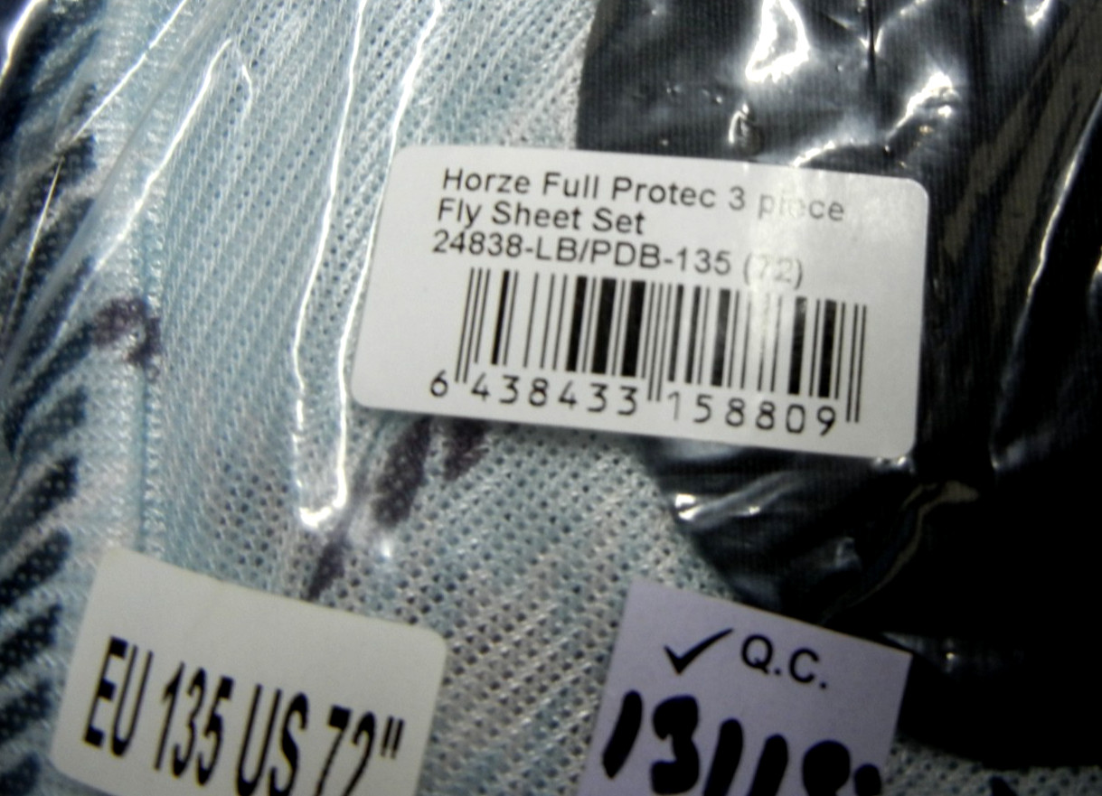 Horze Fly Sheet, 3 piece set, 72"