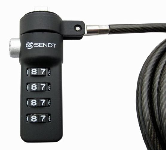 Black Notebook/Laptop Combination Lock Security Cable