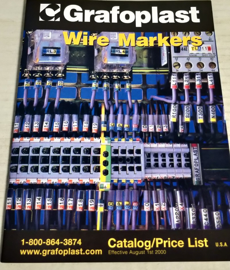 2000 Grafoplast   Wire Markers  catalog / price list C6