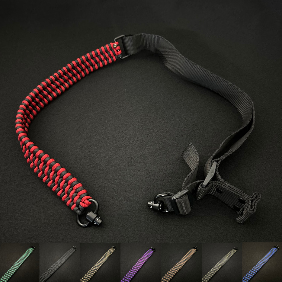 2 Point Tactical QD Gun Rifle Sling Quick Adjust Handmade Paracord Multi Colors