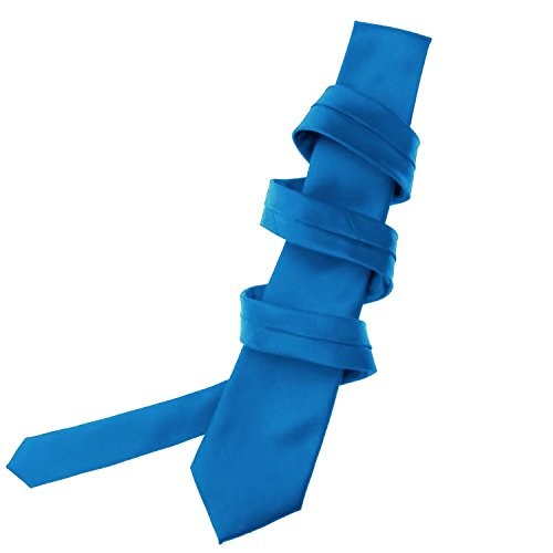 K. Alexander Solid Color Ties - Multiple Colors - Classic 3.5" Peacock Blue