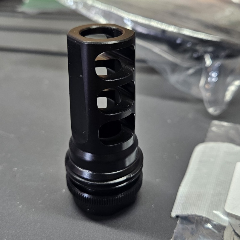 SilencerCo ASR Muzzle Brake .458CAL 11/16-24 Steel Reduced Recoil Black