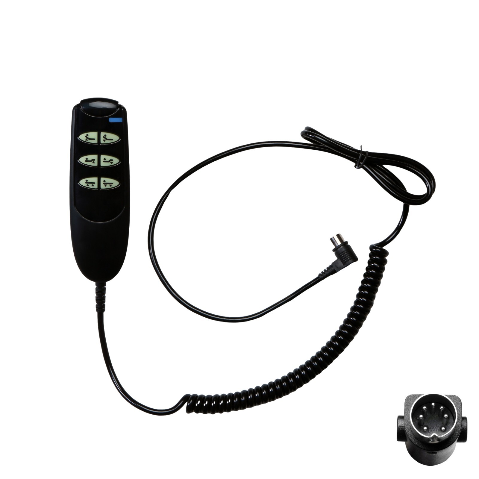 6 Button 7 Pin Remote for Electric Drive Medical Hospital Beds 15033 and 15235