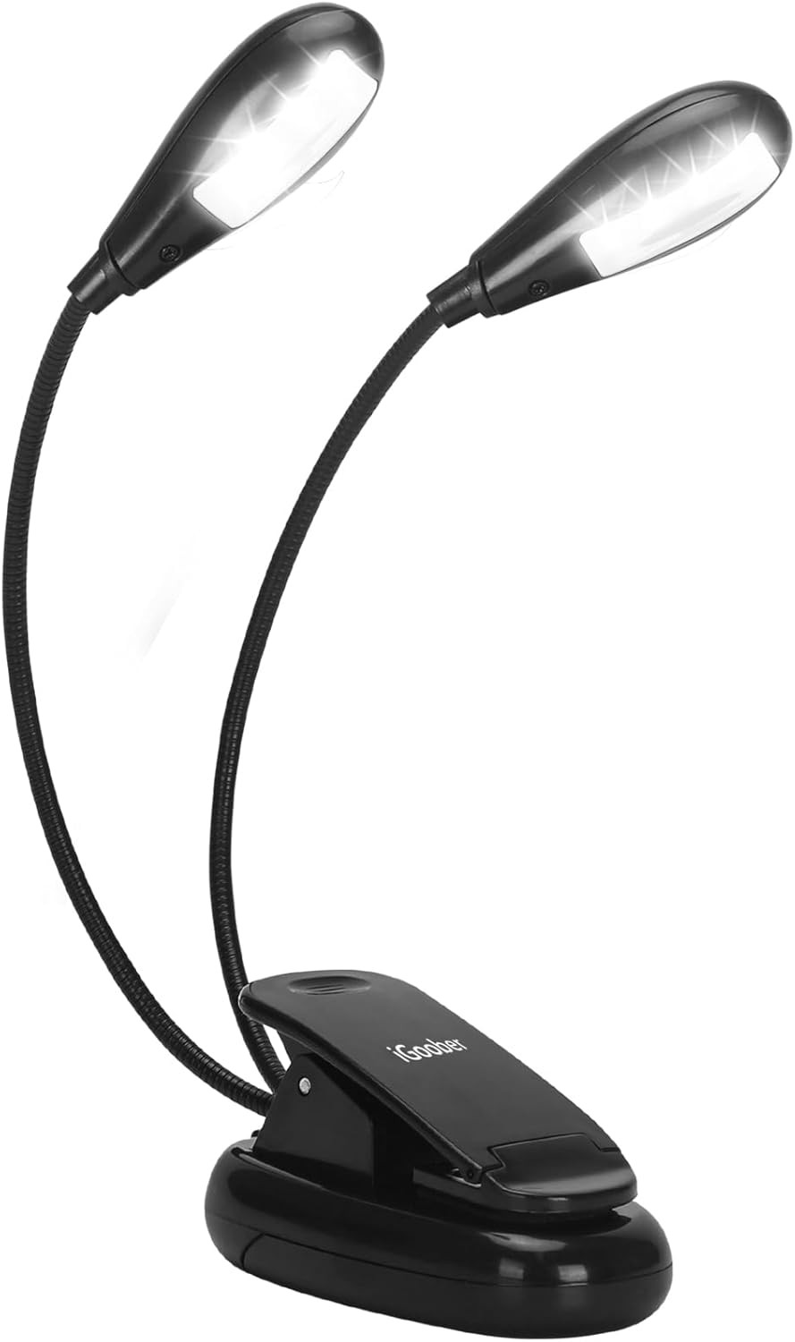 Music Stand Lights - 8 LED Book Light, Piano Light Clip On, USB & AAA Battery Po