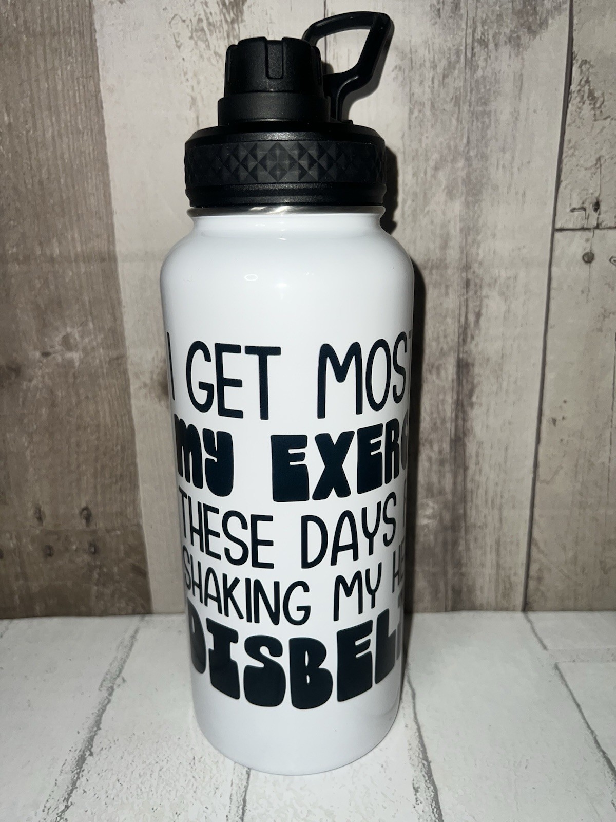 Exercise Water Bottle, 32oz Tumbler, Iced Coffee Bottle, Gym Tumbler