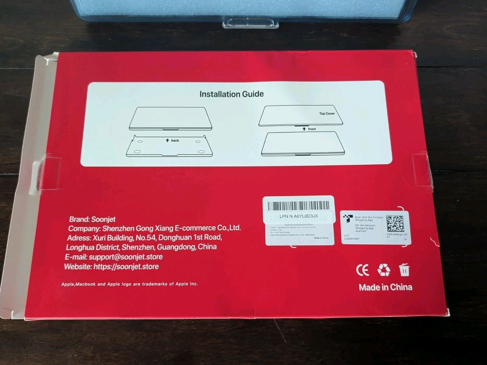 Soonjet Macbook Air 13.6in Case - Starlight Clear