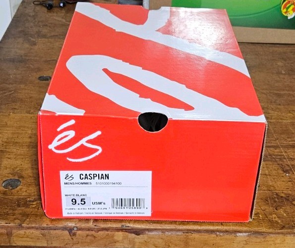 éS Caspian White Skateboarding Shoes Men's Medium Width US Size 9.5