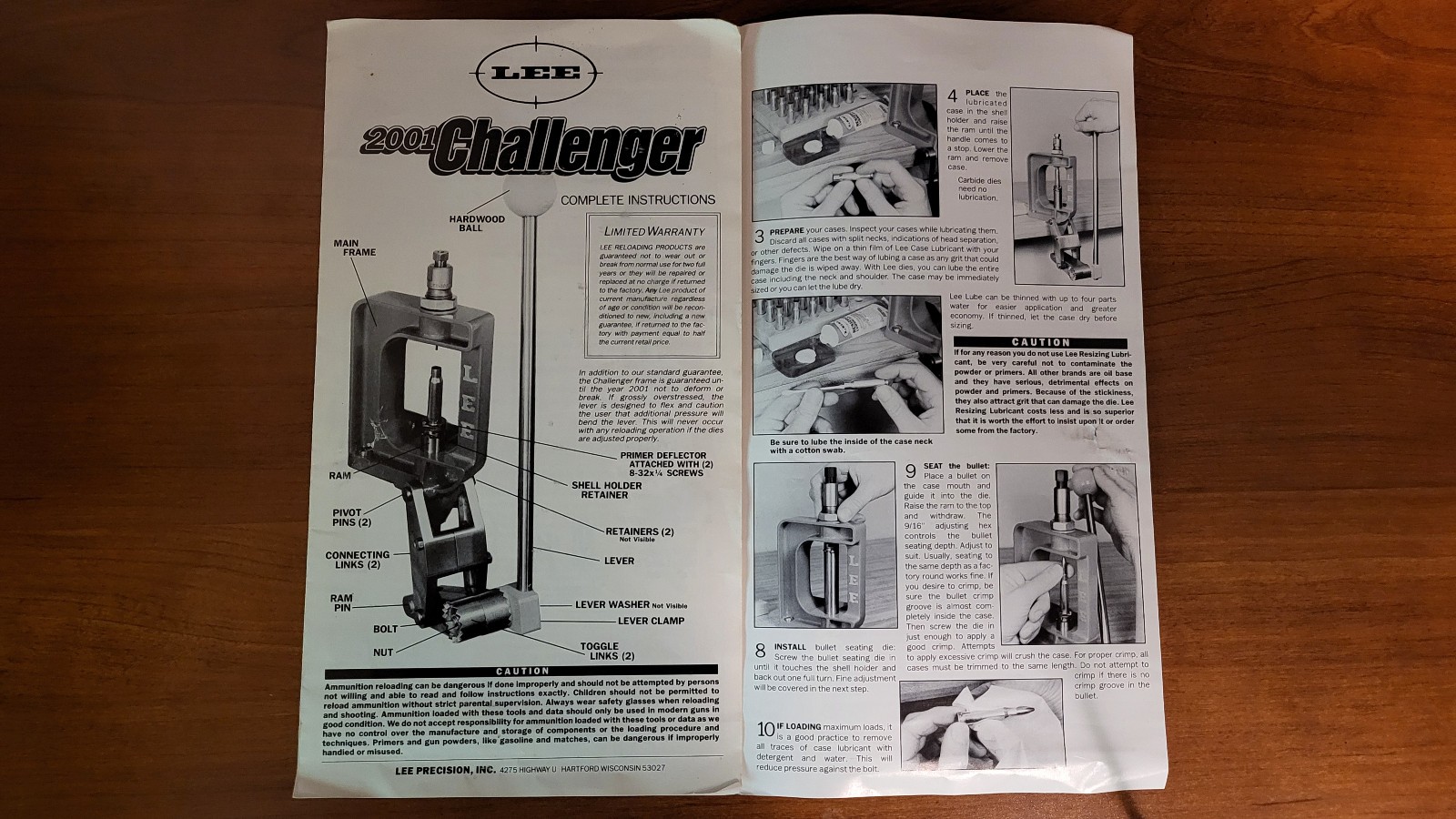 Original Lee Challenger 2001 Single Stage Reloading Press (Pre-Breech Lock)