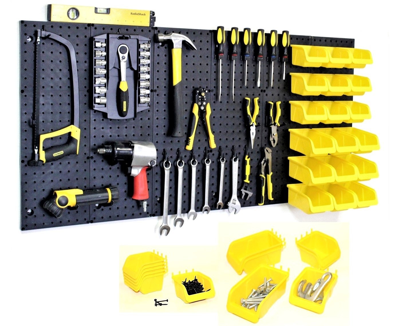 24" x 48" Pegboard Wall Organizer - Kit (PK-312-B) Peg Board Organizer for Ga...