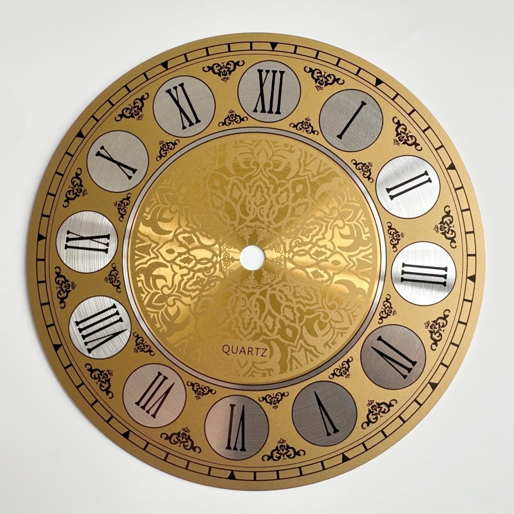 7 In Diameters 180mm Vintage Aluminium Metal Wall Clock-Dial Face Roman Numeral
