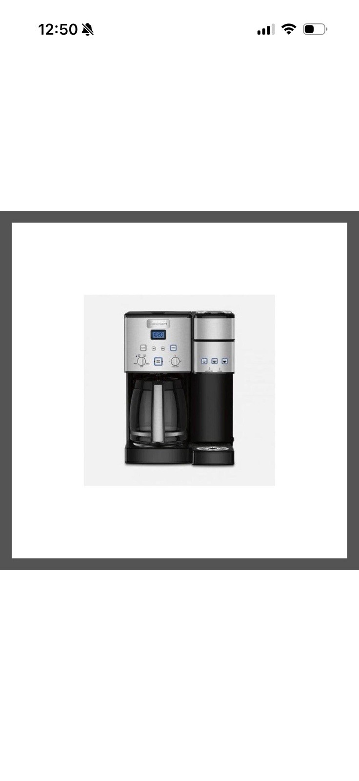 Cuisinart Coffee Center 12 Cup Coffeemaker and Single-Serve Brewer - SS