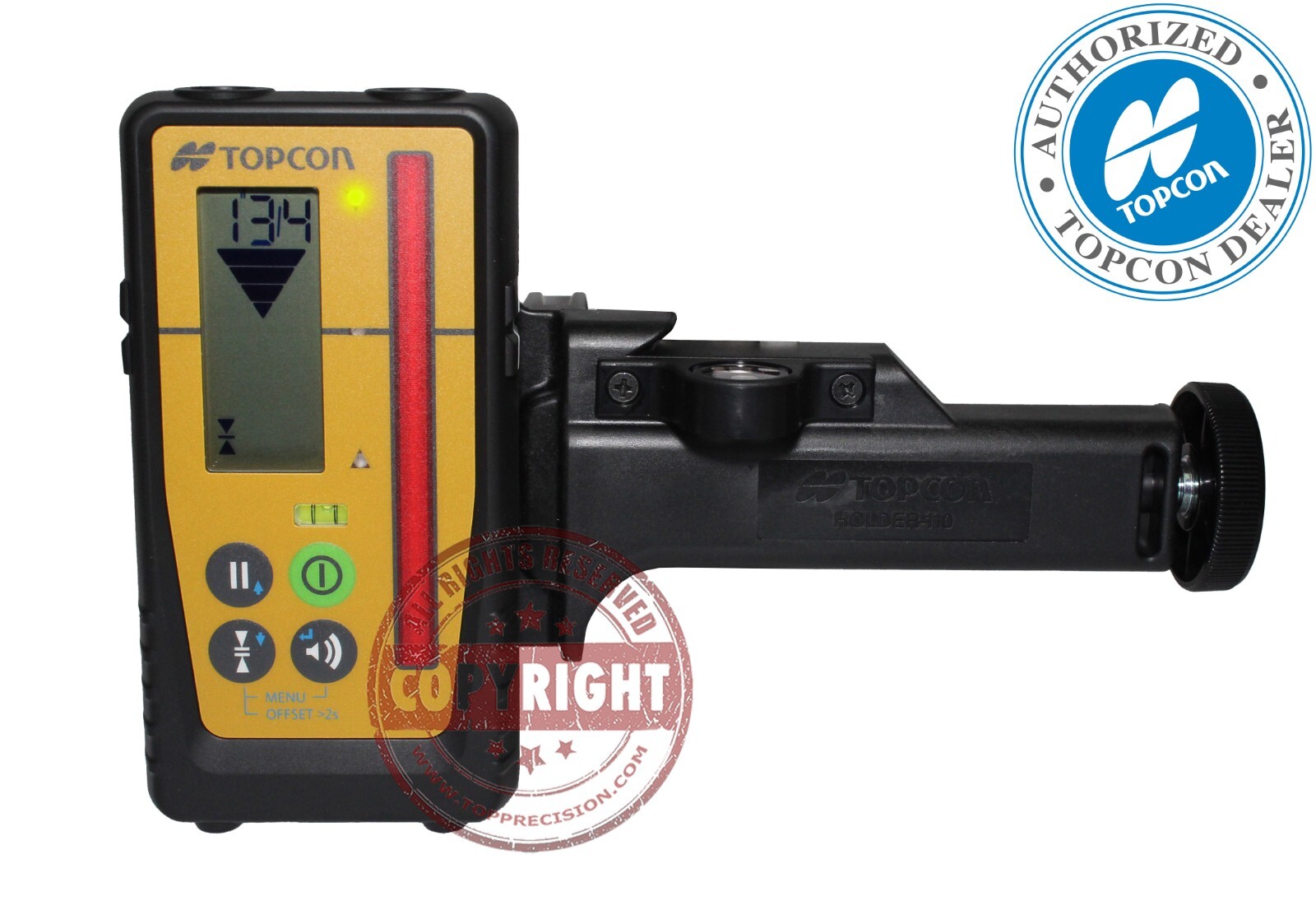 TOPCON LS-100D DIGITAL LASER LEVEL RECEIVER W/BRACKET,SENSOR,DETECTOR