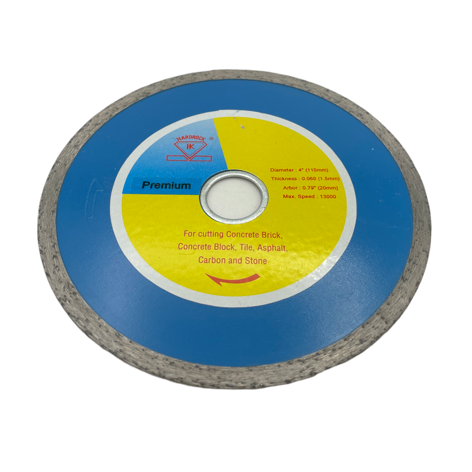 4 Inch Premium Continuous Diamond Saw Blade Cut Concrete Bricks Tile Block