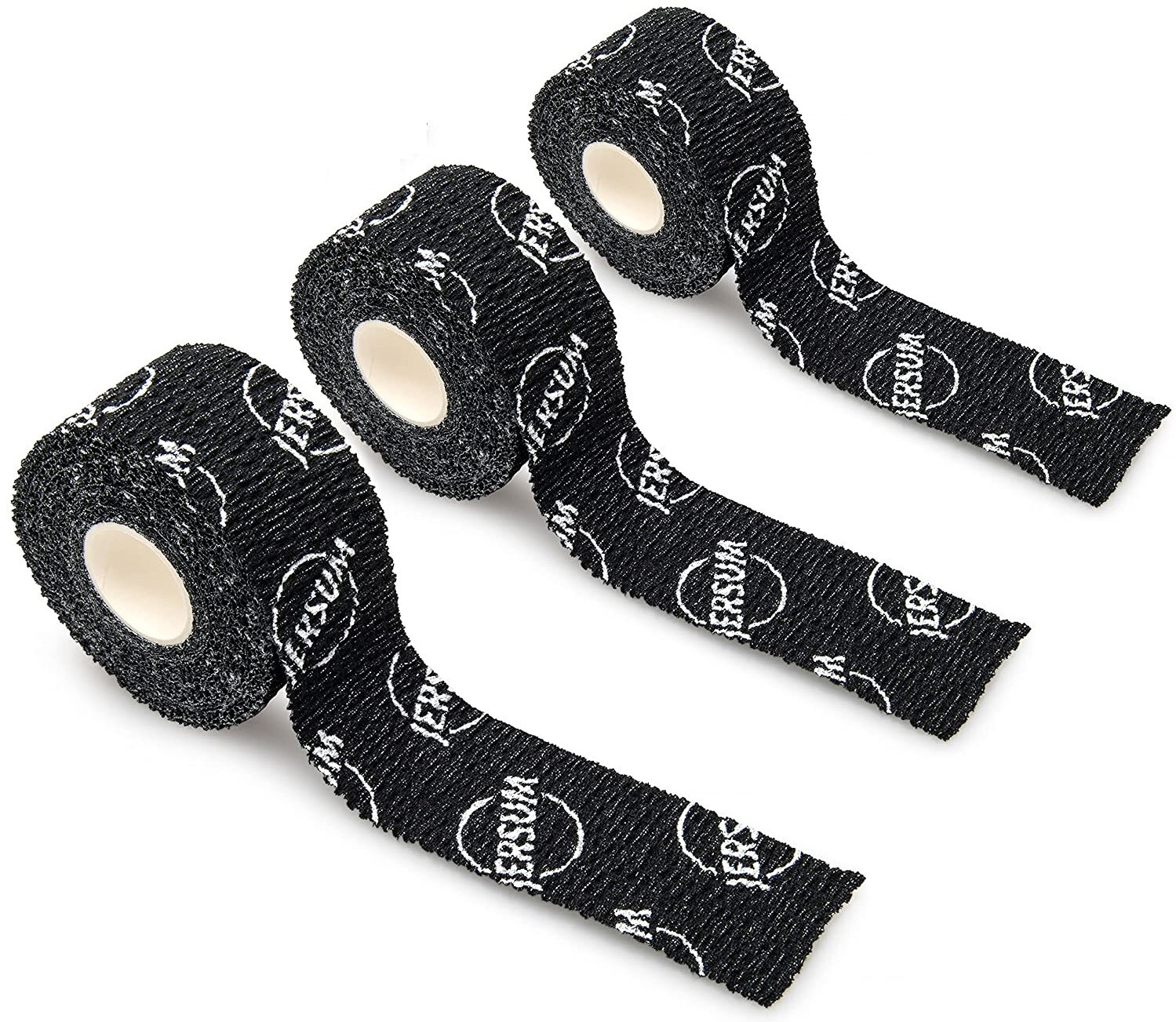 JERSUM Weightlifting Hook Grip Tape-Premium Adhesive Stretchy 3 ROLLS Latex Free