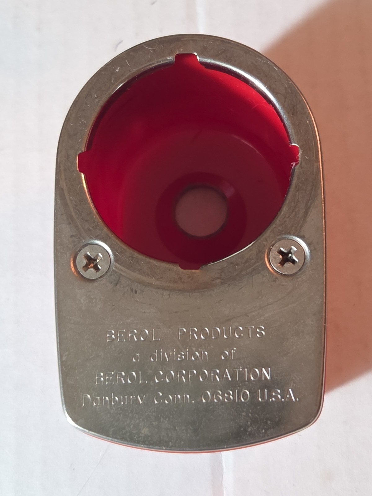 Vintage Red APSCO Berol Wall/Table Mount Manual Pencil Sharpener