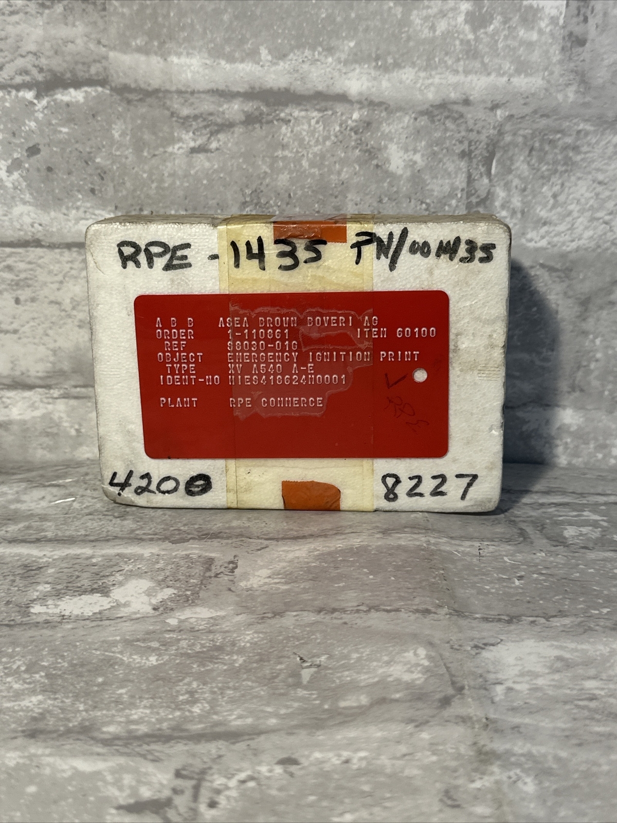 Abb HI 904312-921/050 Emergency Ignition Print