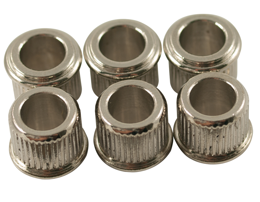 Kluson Nickel adapter bushings fit 10mm pegholes & tuners w 6mm post MB65N-L