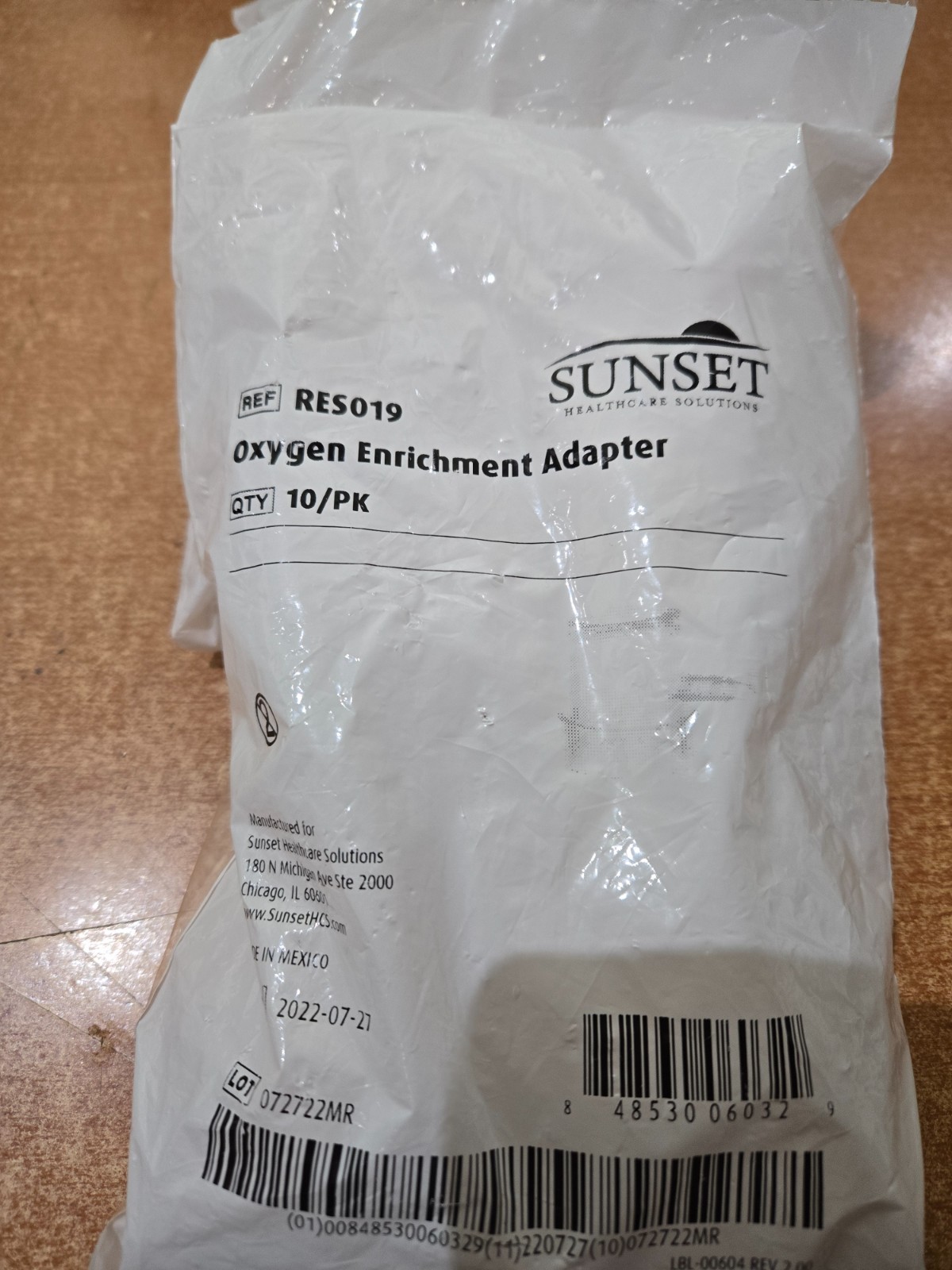 *1PK of 10QTY* Oxygen Enrichment Adapters