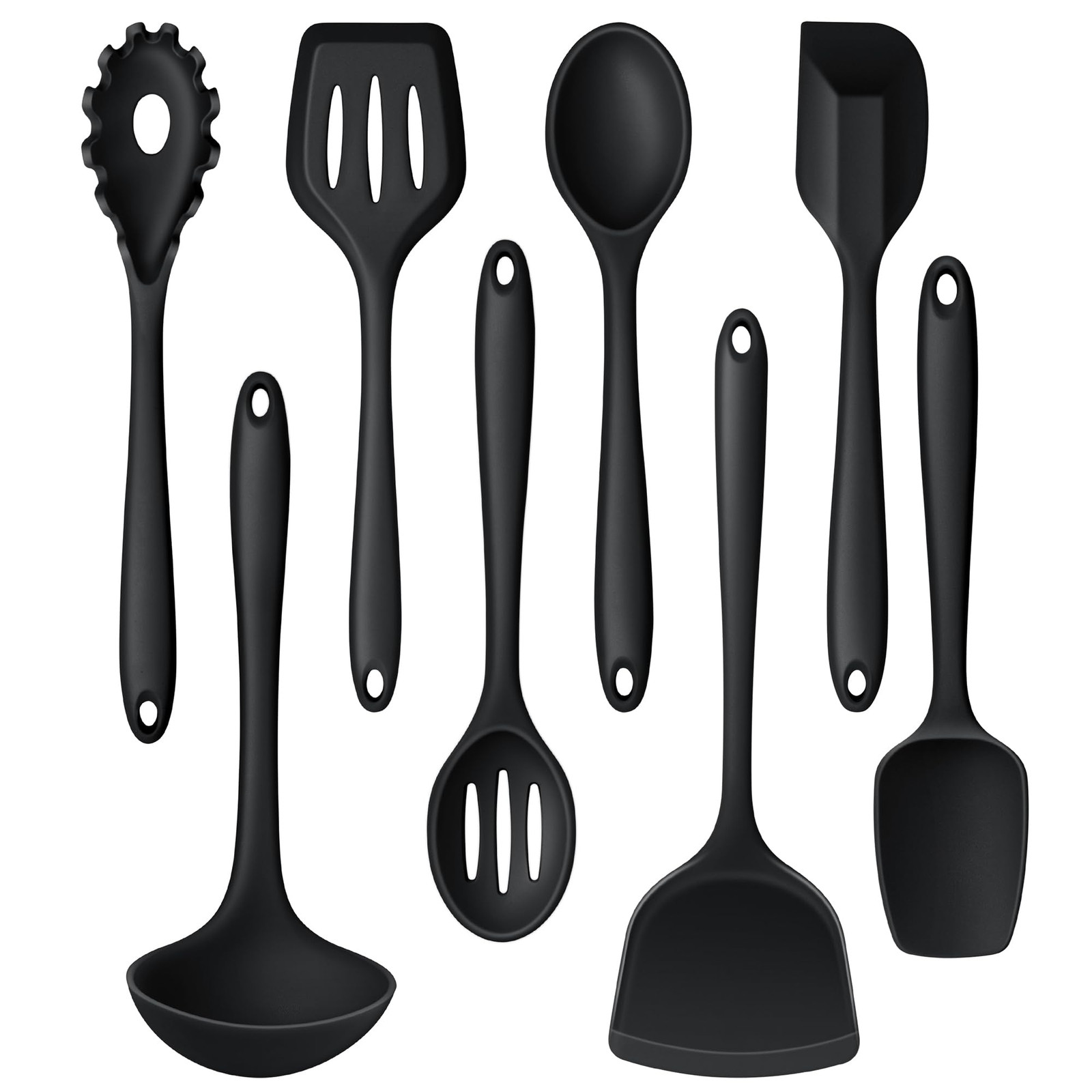8Pcs Cooking Utensils Set, Heat Resistant Kitchen Utensils, Silicone Utensils...